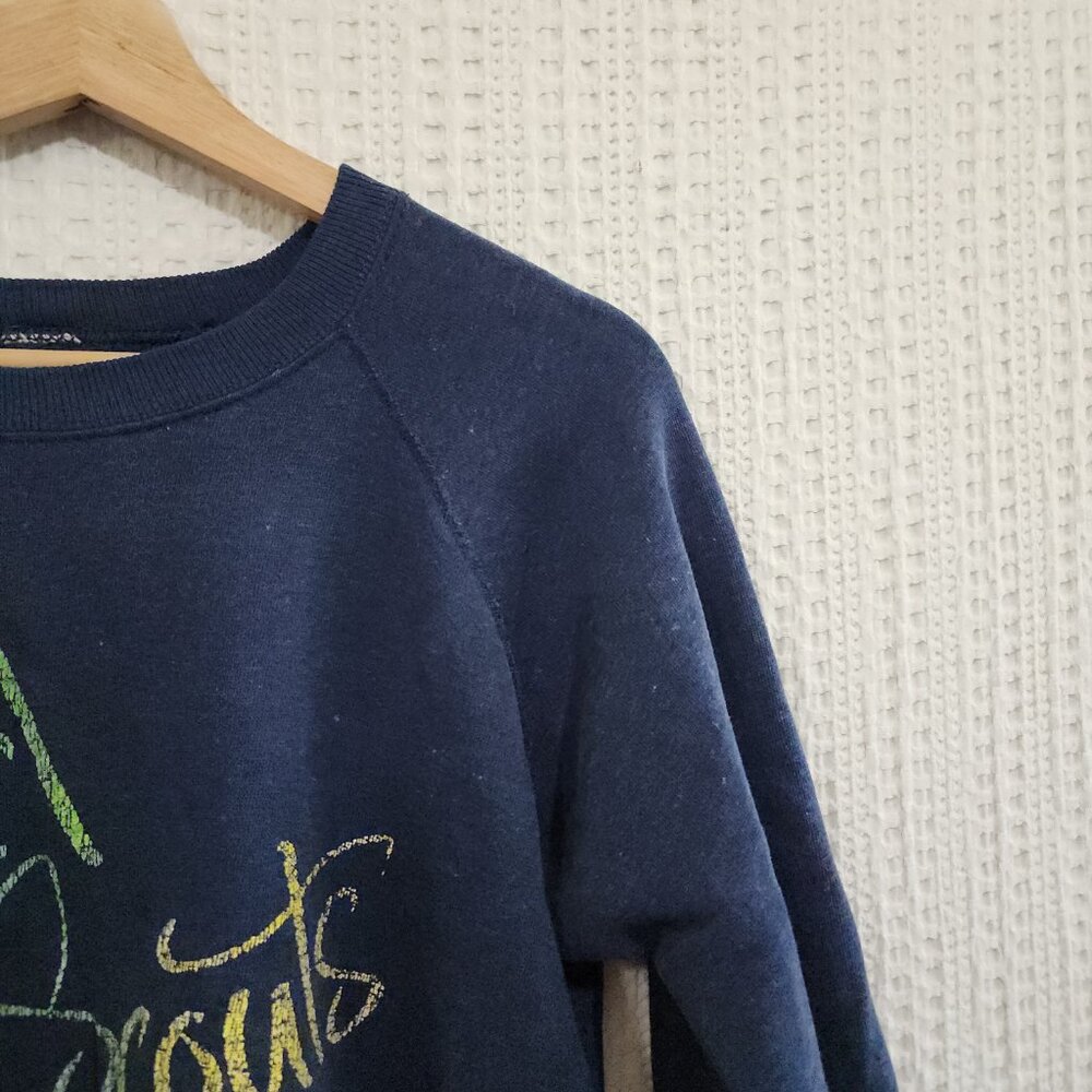 Vintage Heathered Navy Blue Girl Scouts Crewneck Sweater Size Small - Picture 5 of 9